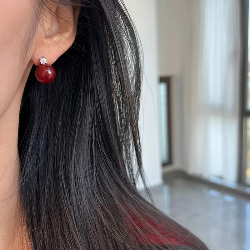 Ascending Agate Stud Earrings Women's-6