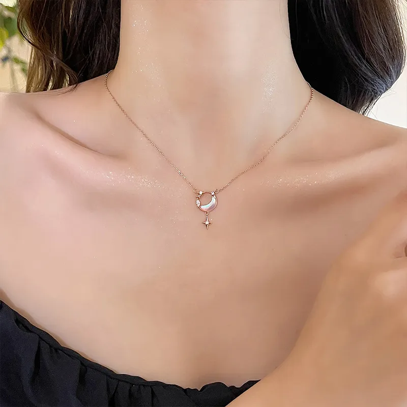 Ascending S925 Silver Necklaces Women's-5