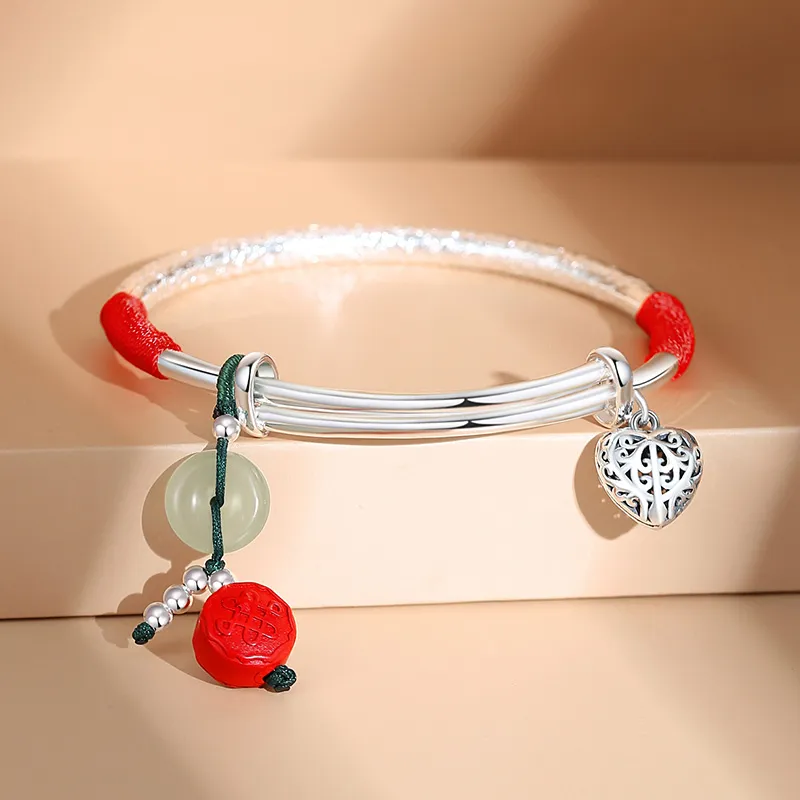 Ascending S999 Fine Silver Bangles Women's-4