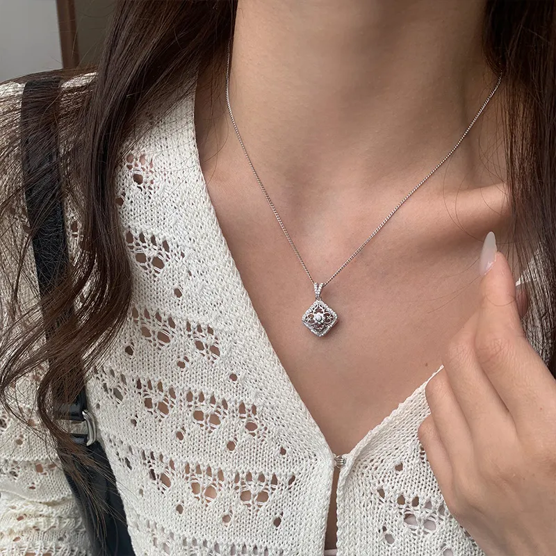 Ascending S925 Silver Necklaces Women's-4