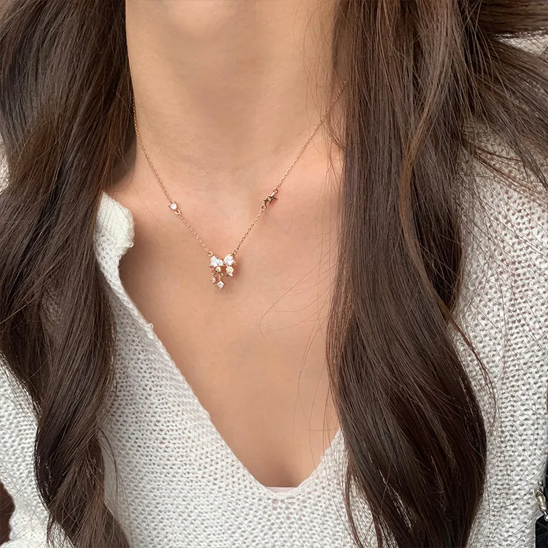 Ascending S925 Silver Necklaces Women's-11