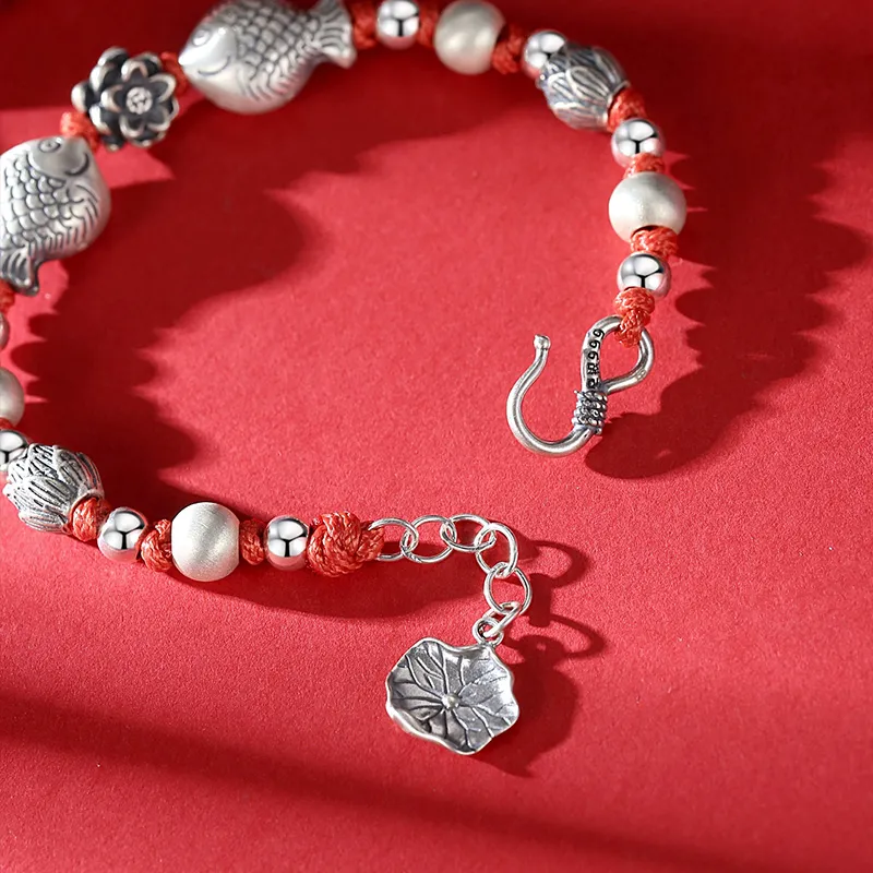 Ascending S999 Fine Silver Bracelets Unisex-6