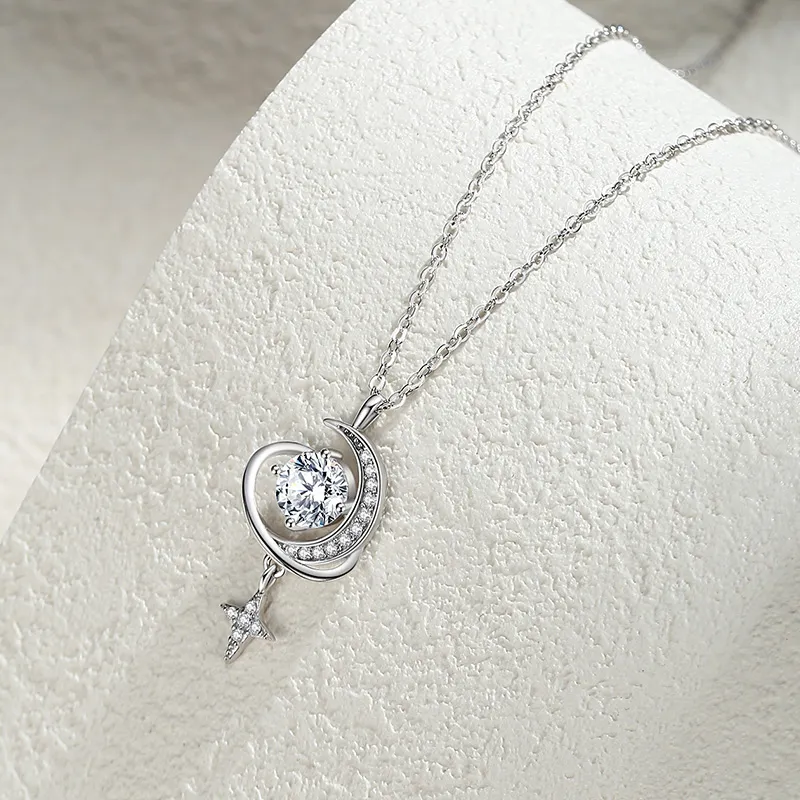 Ascending S925 Silver Necklaces Women's-4