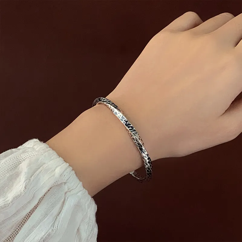 Ascending S999 Fine Silver Bangles Unisex-5