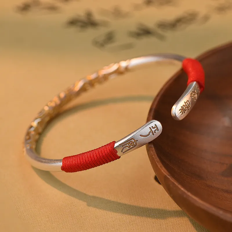 Ascending S999 Fine Silver Bangles Unisex-4