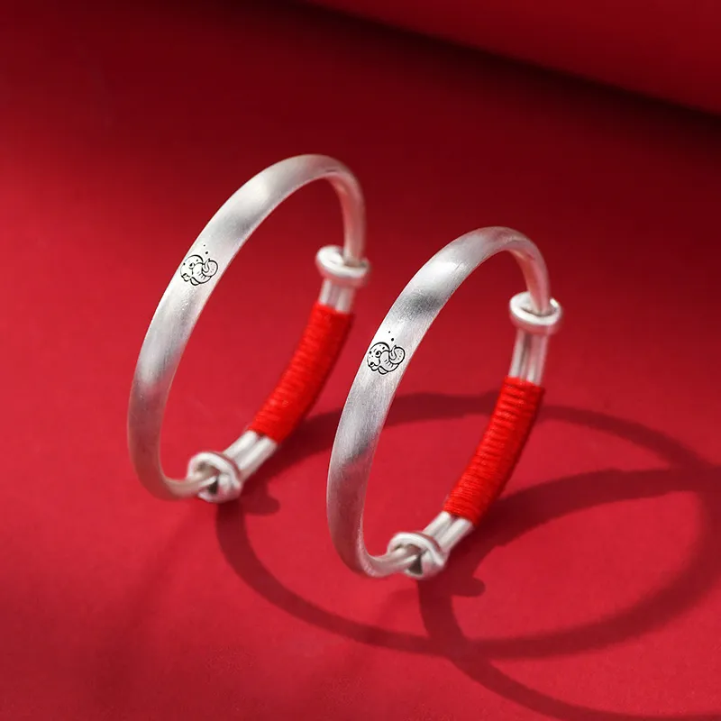Ascending S999 Fine Silver Bangles Kids'-9