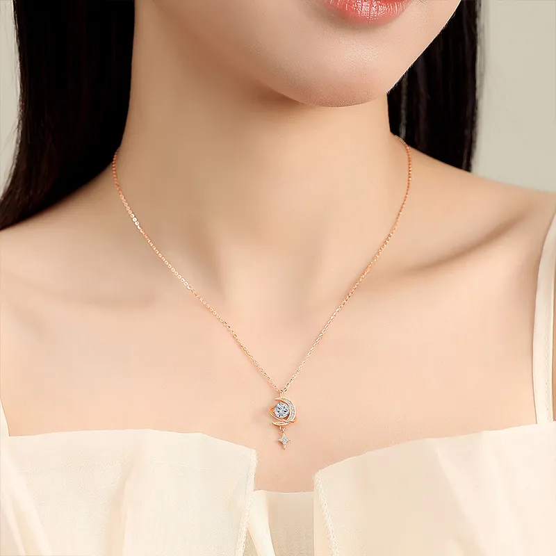 Ascending S925 Silver Necklaces Women's-6