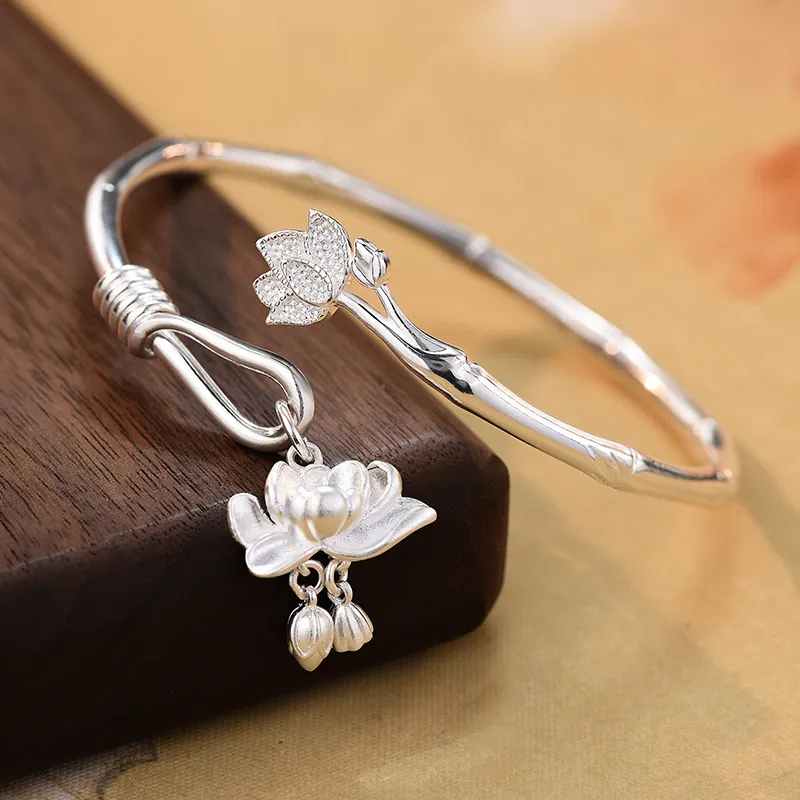 Ascending S999 Fine Silver Sterling Silver Bracelets Women's-3