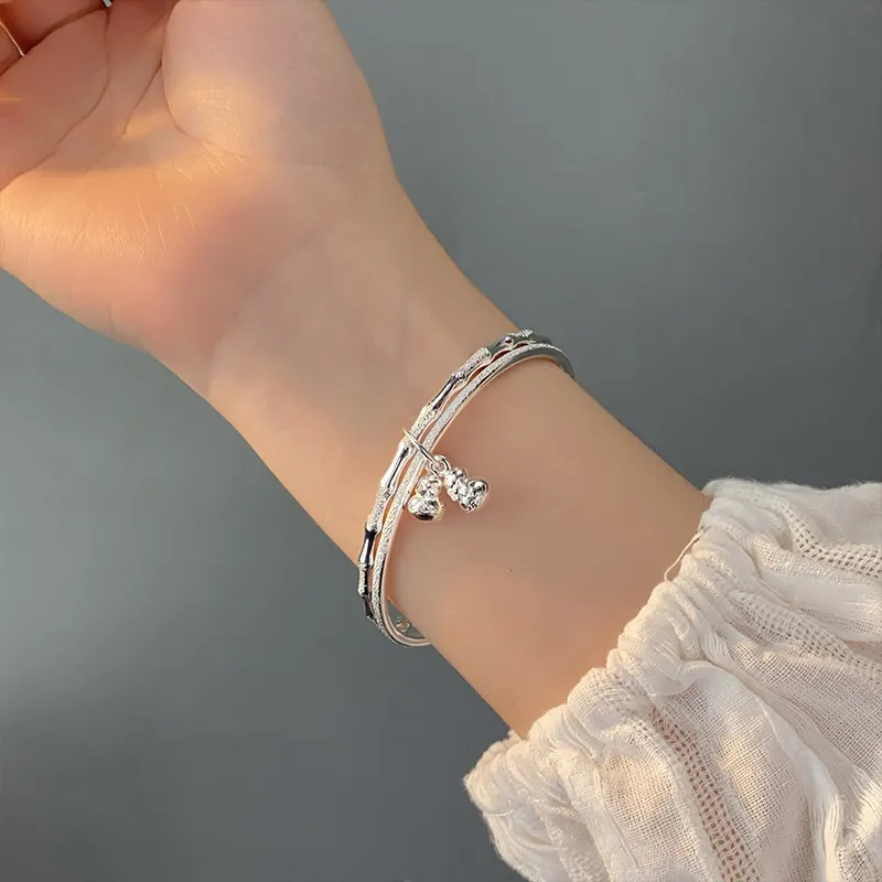 Ascending S999 Fine Silver Sterling Silver Bracelets Women's-4