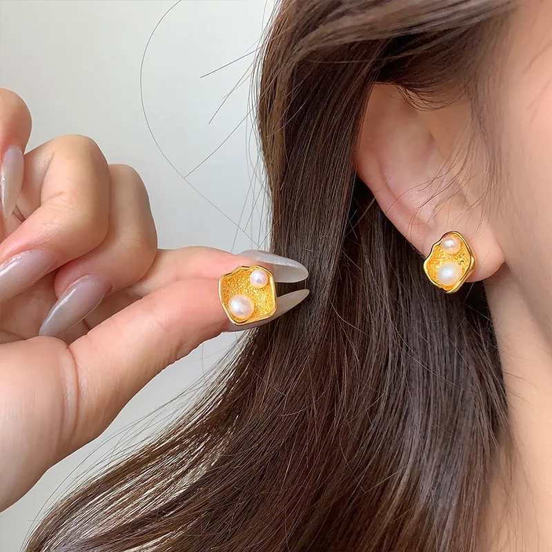 Ascending S925 Silver Stud Earrings Women's-8