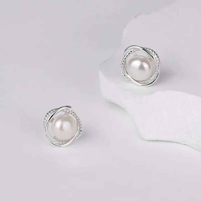 Ascending 999 Fine Silver Stud Earrings Women's-3