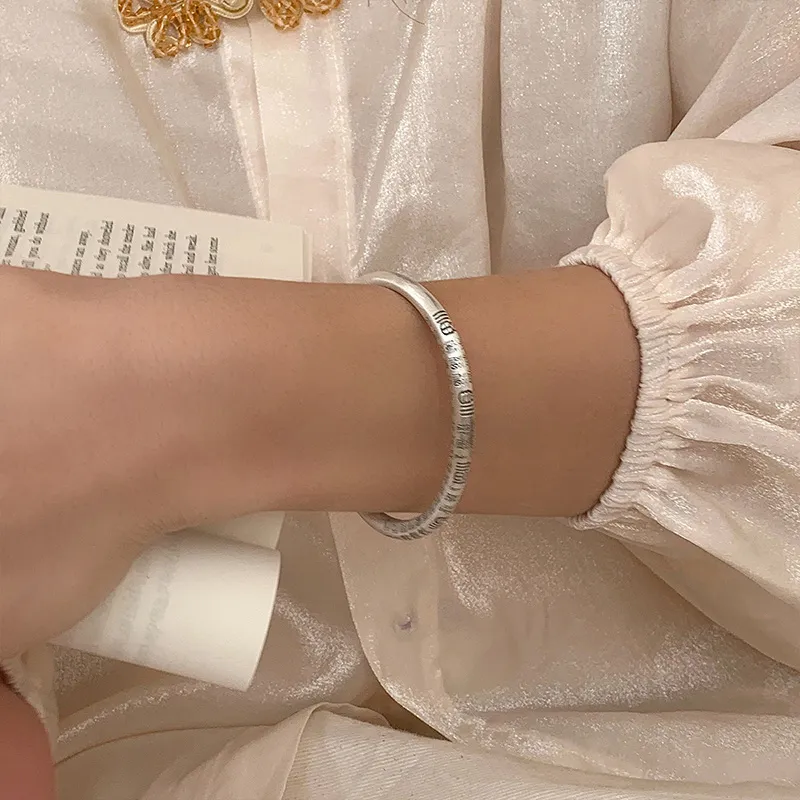 Ascending S999 Fine Silver Bangles Unisex Box-5