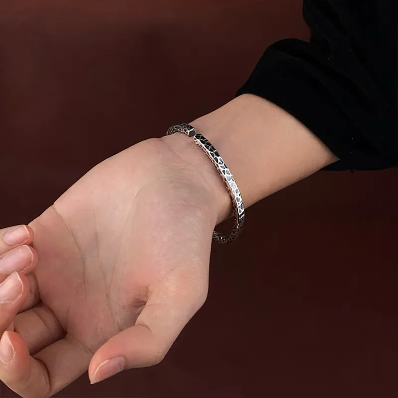 Ascending S999 Fine Silver Bangles Unisex-6