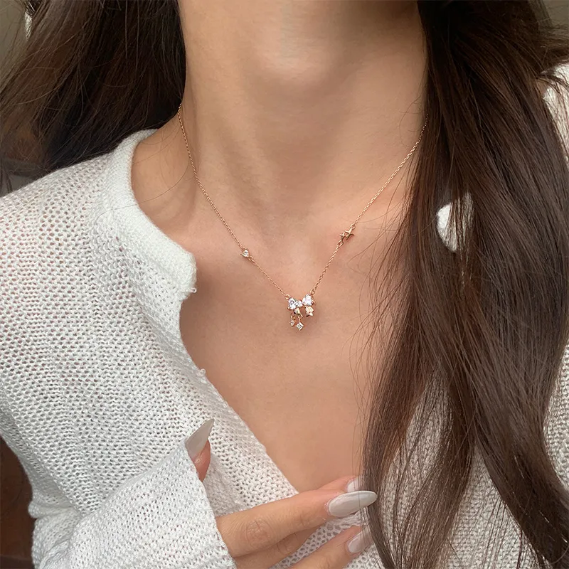 Ascending S925 Silver Necklaces Women's-7