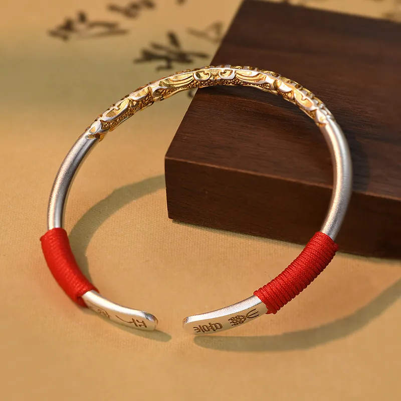 Ascending S999 Fine Silver Bangles Unisex-7