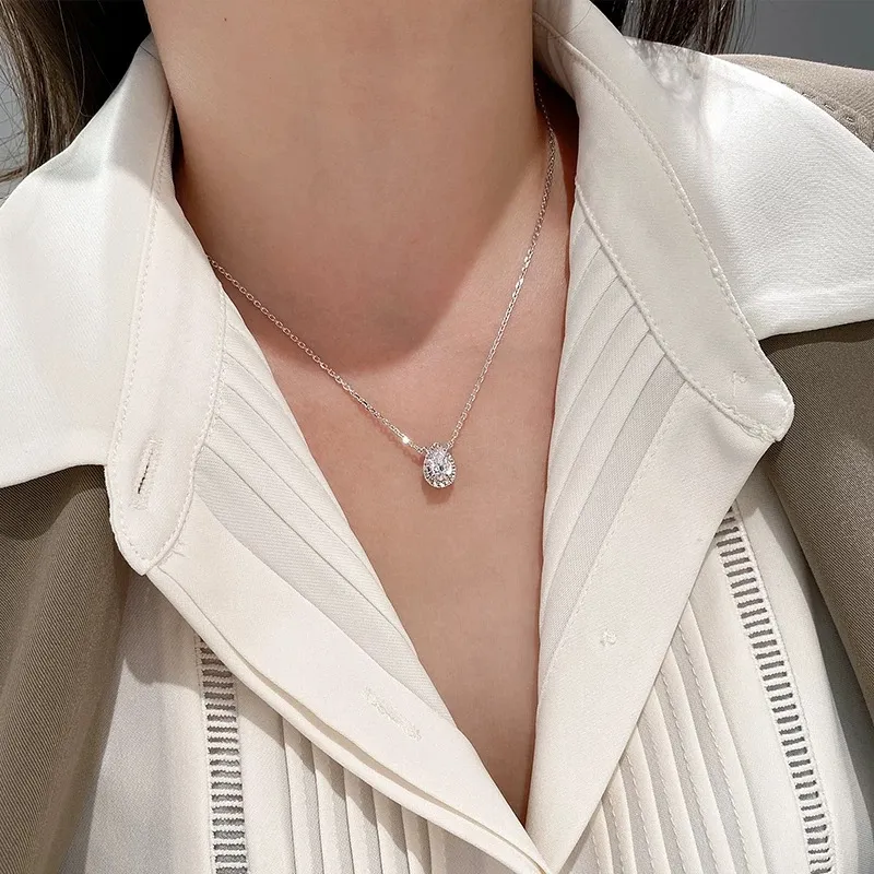 Ascending S925 Is Cubic Zirconia Necklaces Women's-3