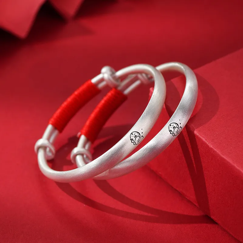 Ascending S999 Fine Silver Bangles Kids'-10