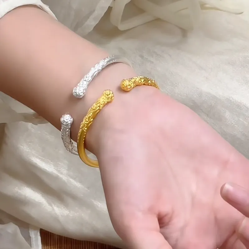 Ascending S999 Fine Silver Sterling Silver Bracelets Unisex-7