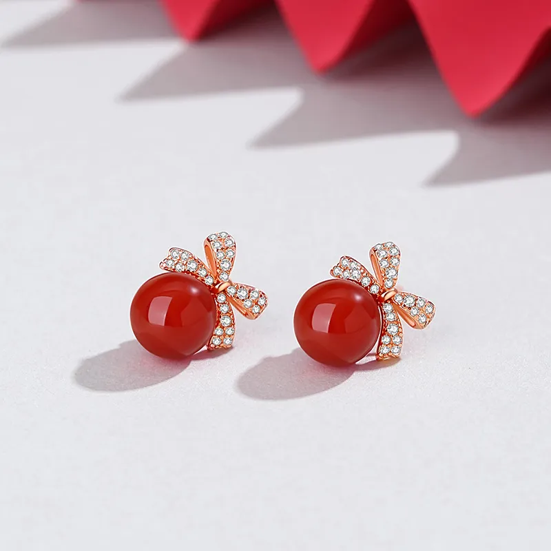 Ascending Agate Stud Earrings Women's-10