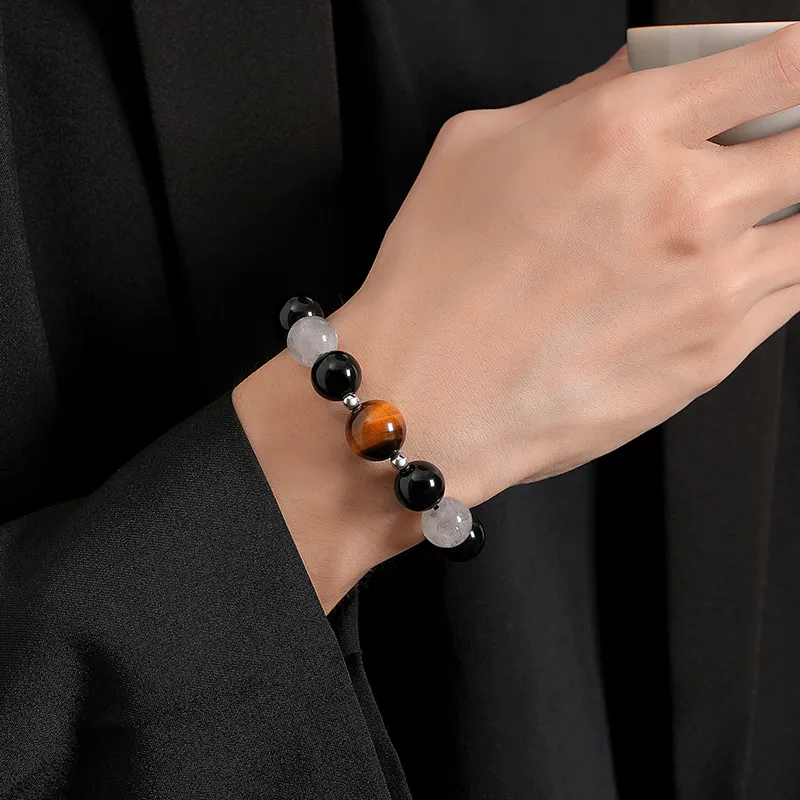 Ascending Obsidian Bracelets Unisex-3