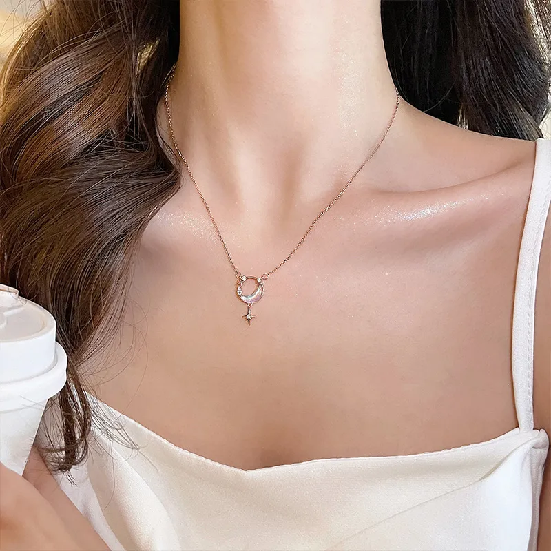 Ascending S925 Silver Necklaces Women's-4