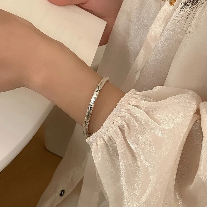 Ascending S999 Fine Silver Bangles Unisex Box-4