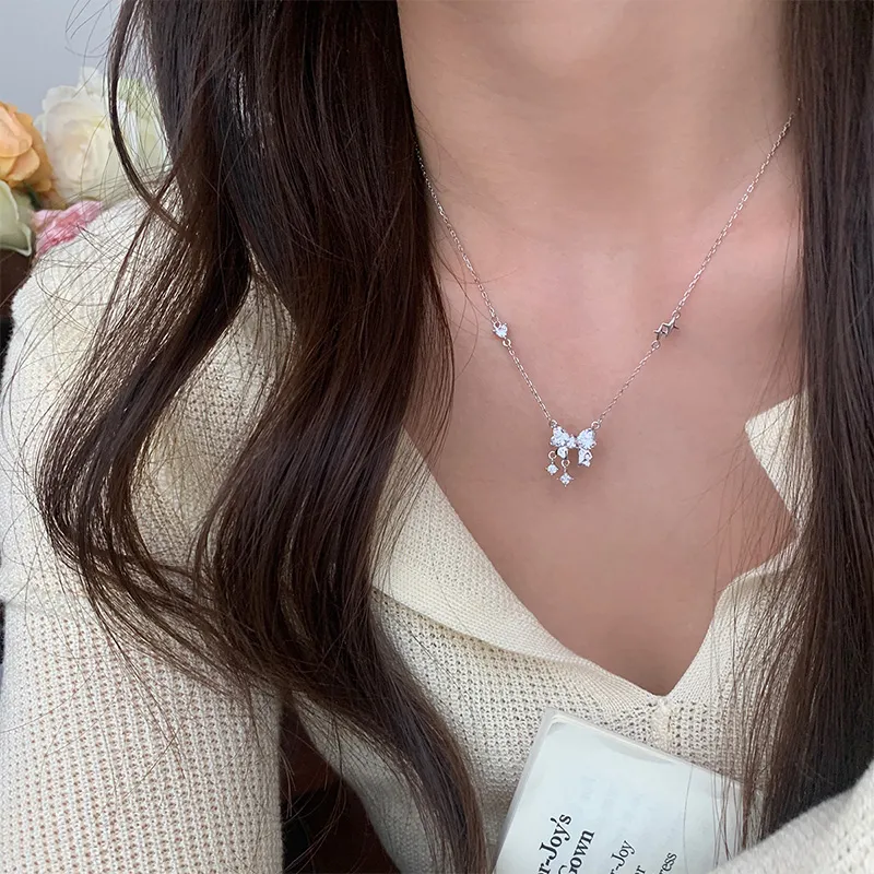 Ascending S925 Silver Necklaces Women's-4