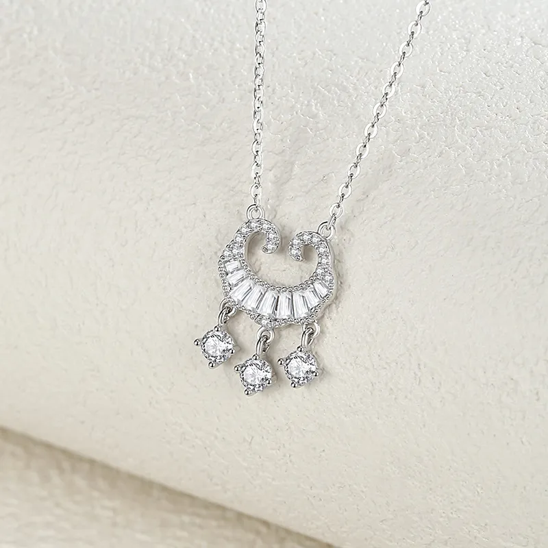 Ascending S925 Silver Necklaces Women's-2