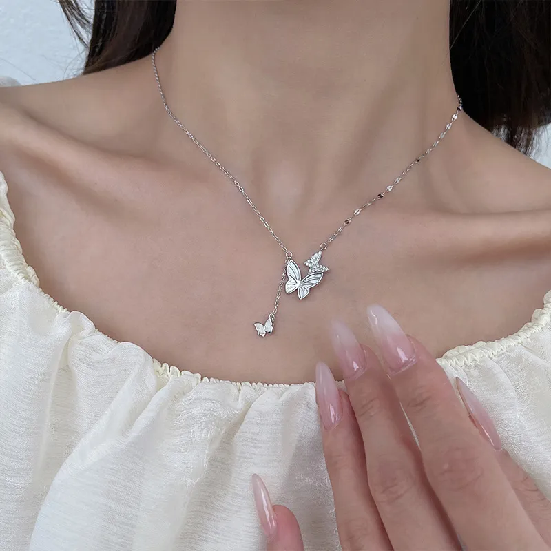 Ascending S925 Silver Necklaces Women's-7