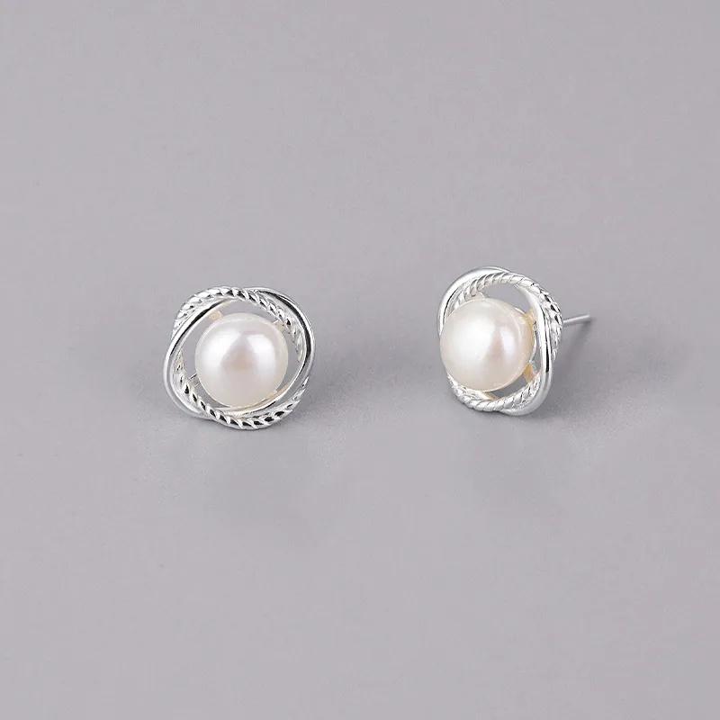 Ascending 999 Fine Silver Stud Earrings Women's-1