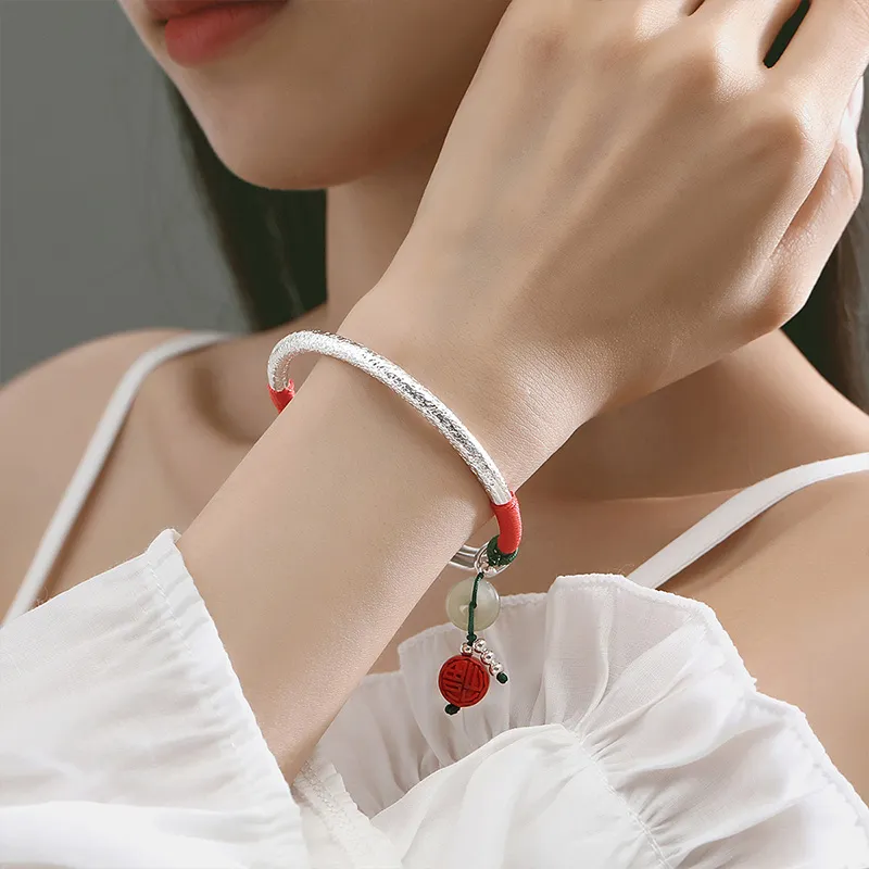 Ascending S999 Fine Silver Bangles Women's-3