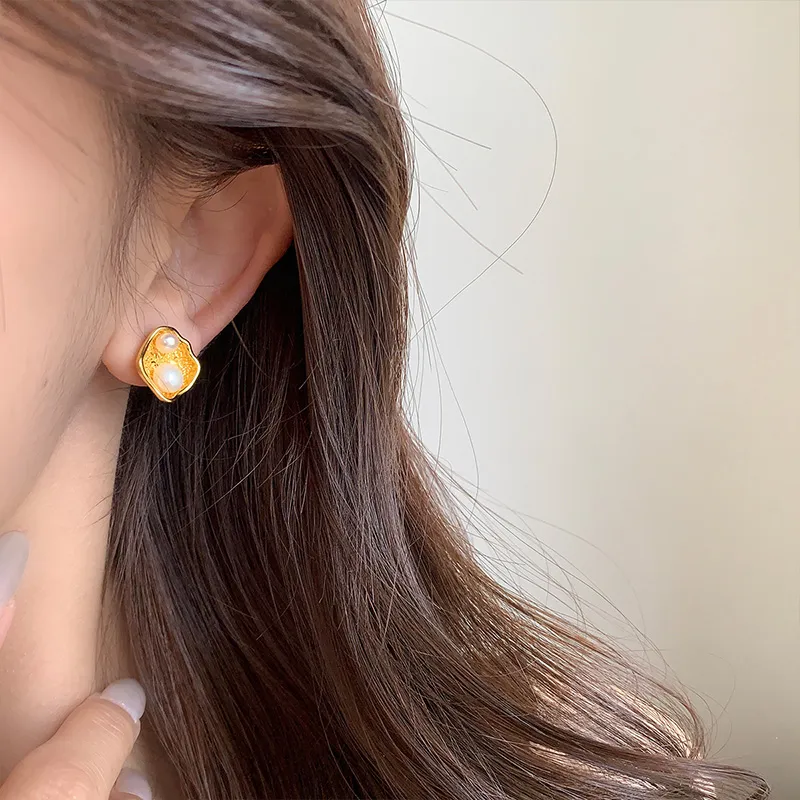 Ascending S925 Silver Stud Earrings Women's-7