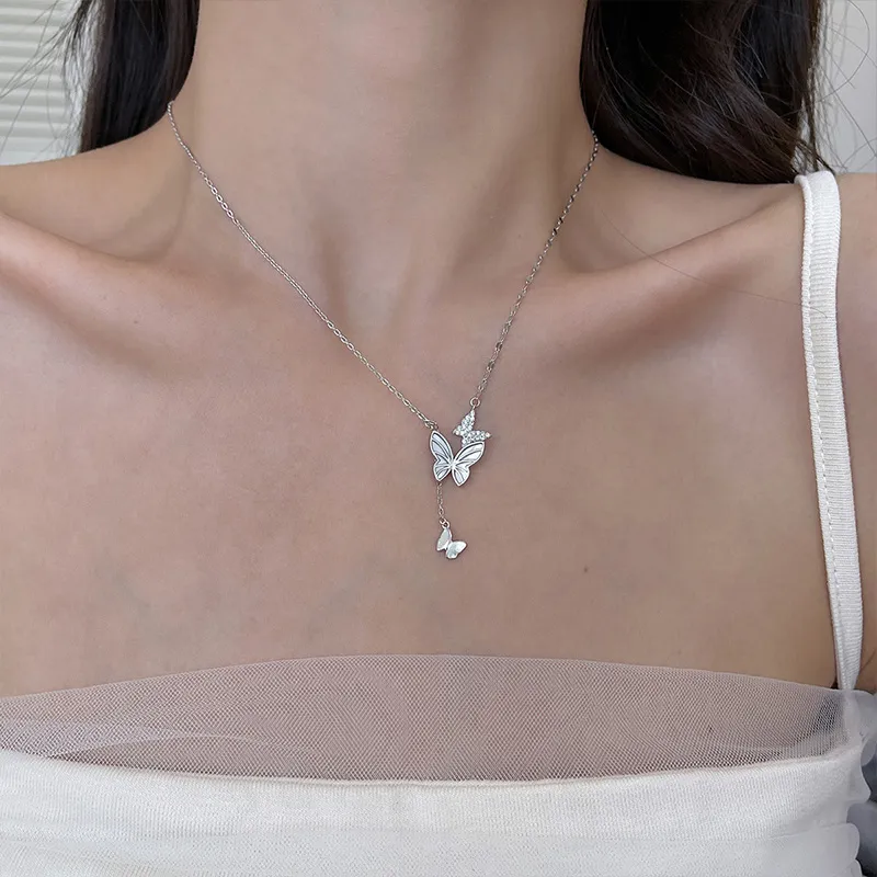 Ascending S925 Silver Necklaces Women's-8