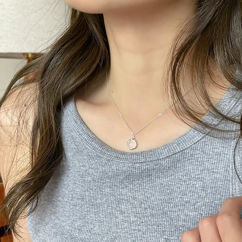 Ascending Chalcedony Jade Necklaces Women's-3