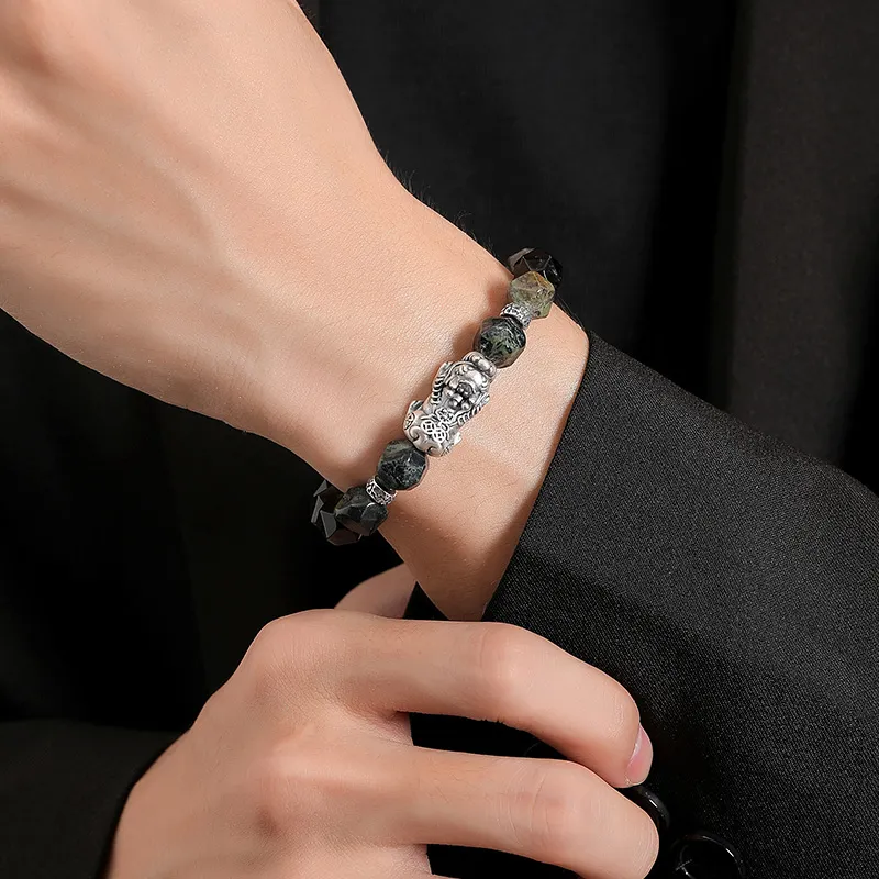 Ascending Obsidian Bracelets Unisex-4