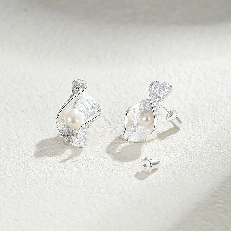 Ascending S925 Silver Stud Earrings Women's-3