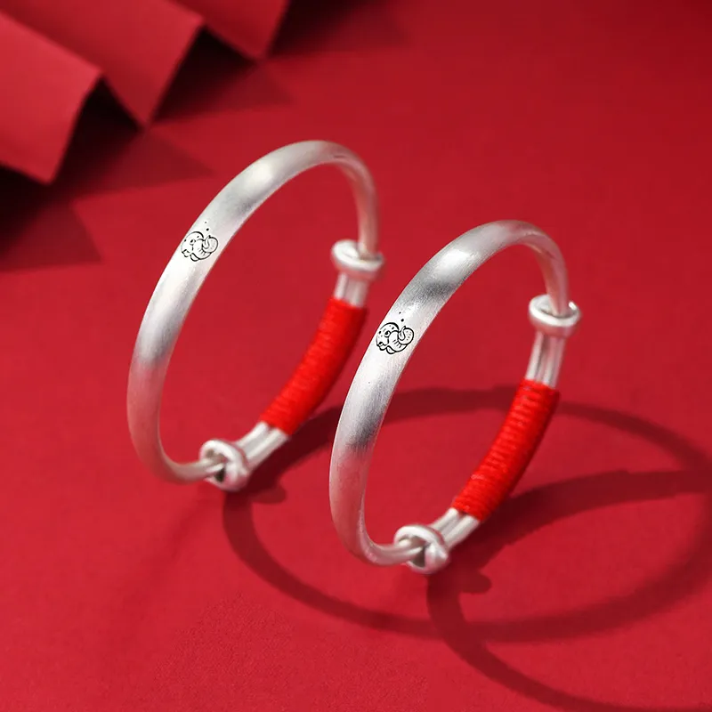 Ascending S999 Fine Silver Bangles Kids'-11
