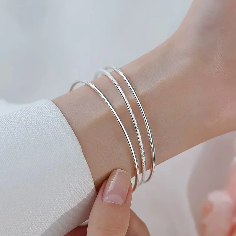 Ascending 999 Fine Silver Sterling Silver Bracelets Women's-2