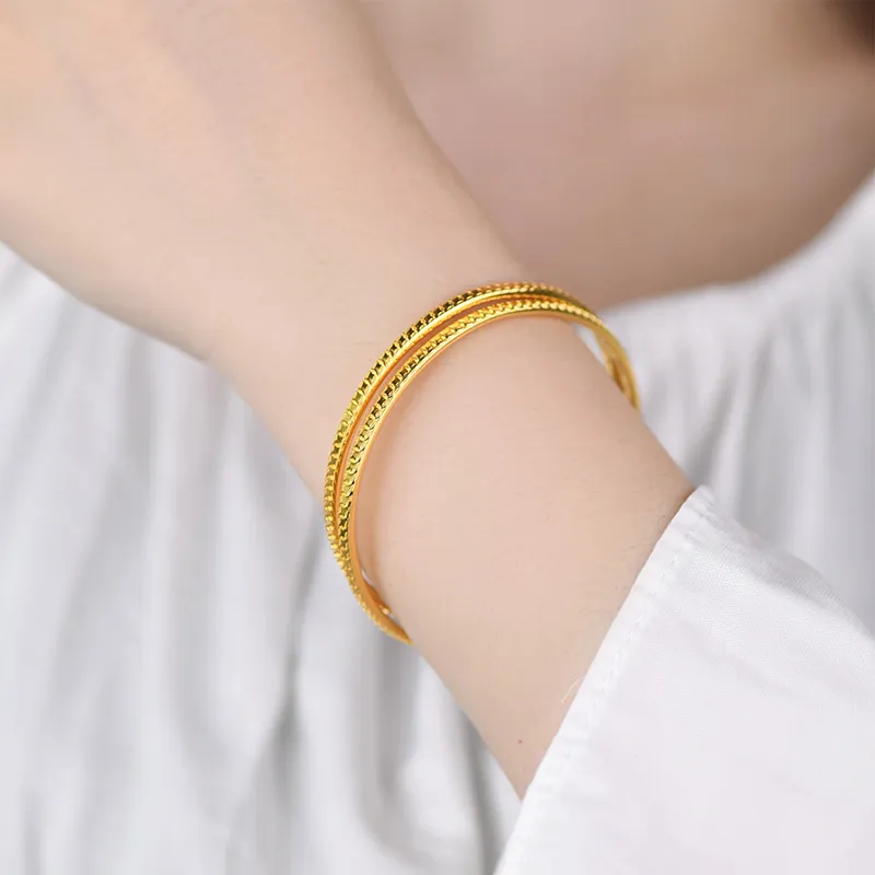 Ascending 999 Fine Silver Bangles Unisex-5
