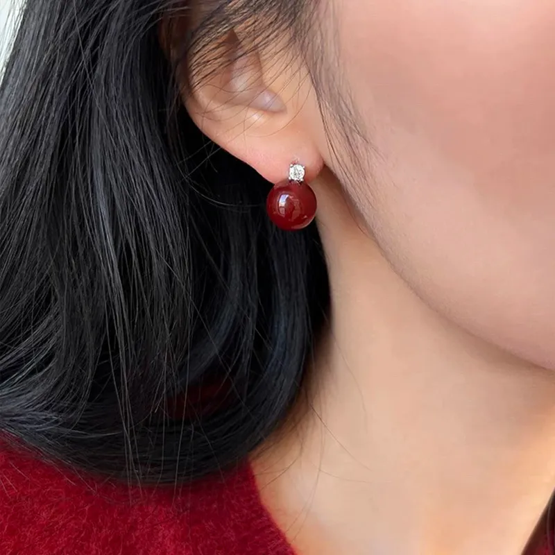Ascending Agate Stud Earrings Women's-4