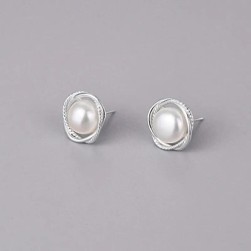Ascending 999 Fine Silver Stud Earrings Women's-4