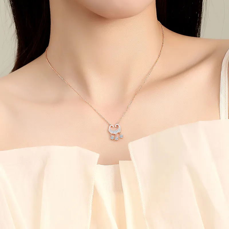 Ascending S925 Silver Necklaces Women's-6