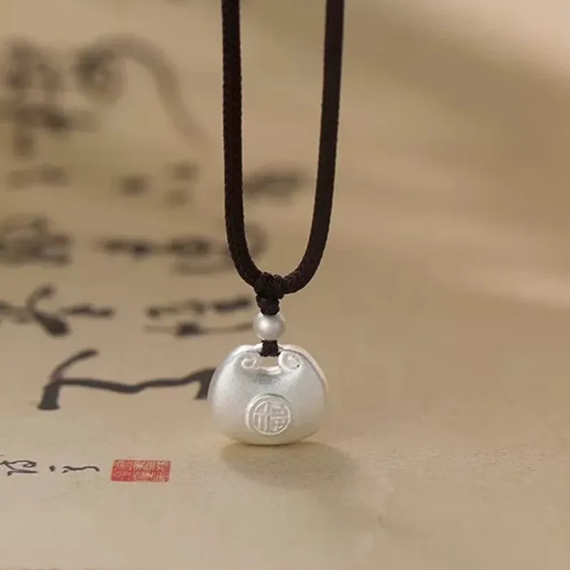 Ascending S999 Fine Silver Necklaces Women's Good Luck-5