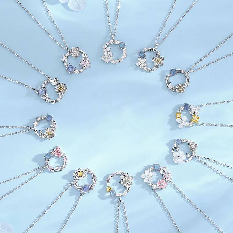 Ascending S925 Silver Necklaces Women's-4