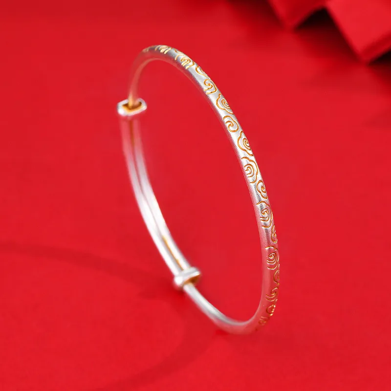 Ascending 999 Fine Silver Bangles Unisex-3