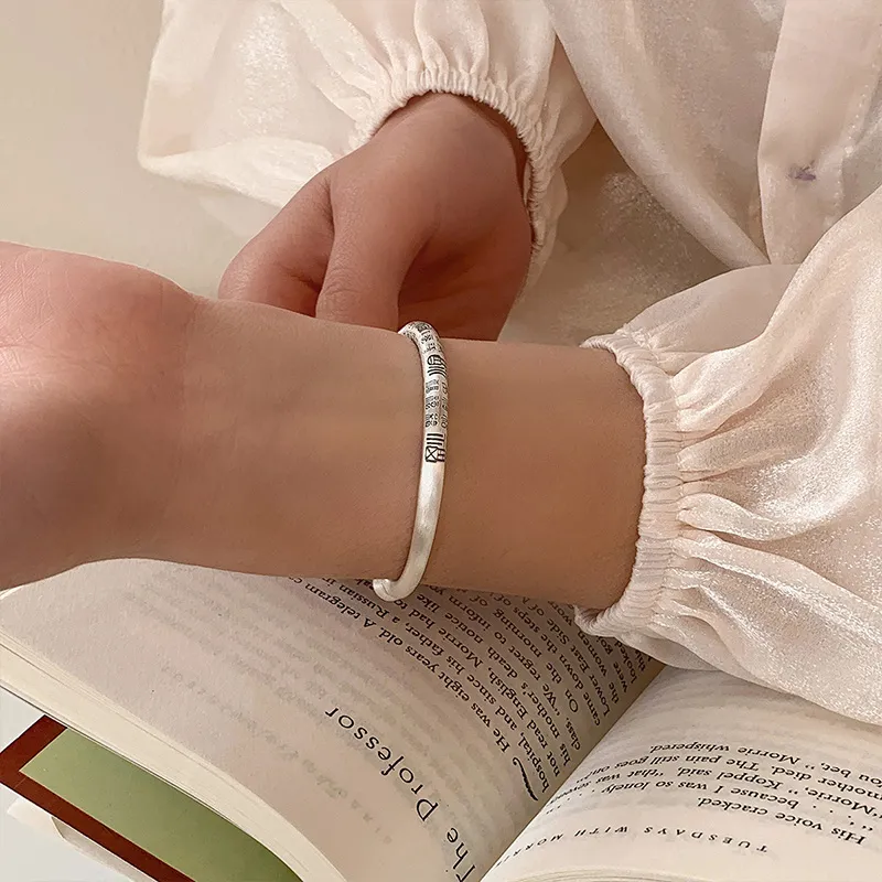 Ascending S999 Fine Silver Bangles Unisex Box-7