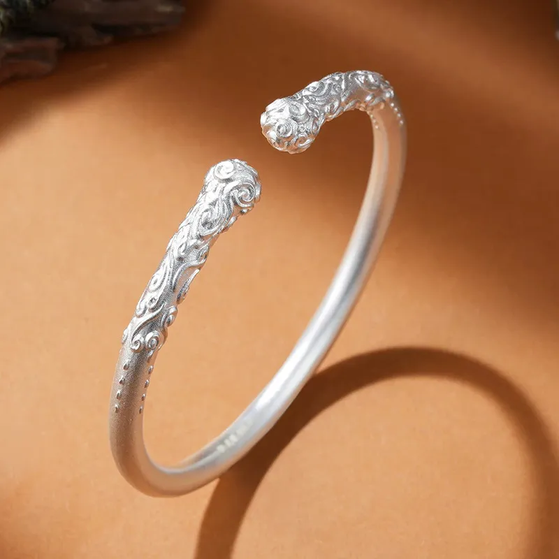 Ascending S999 Fine Silver Sterling Silver Bracelets Unisex-5