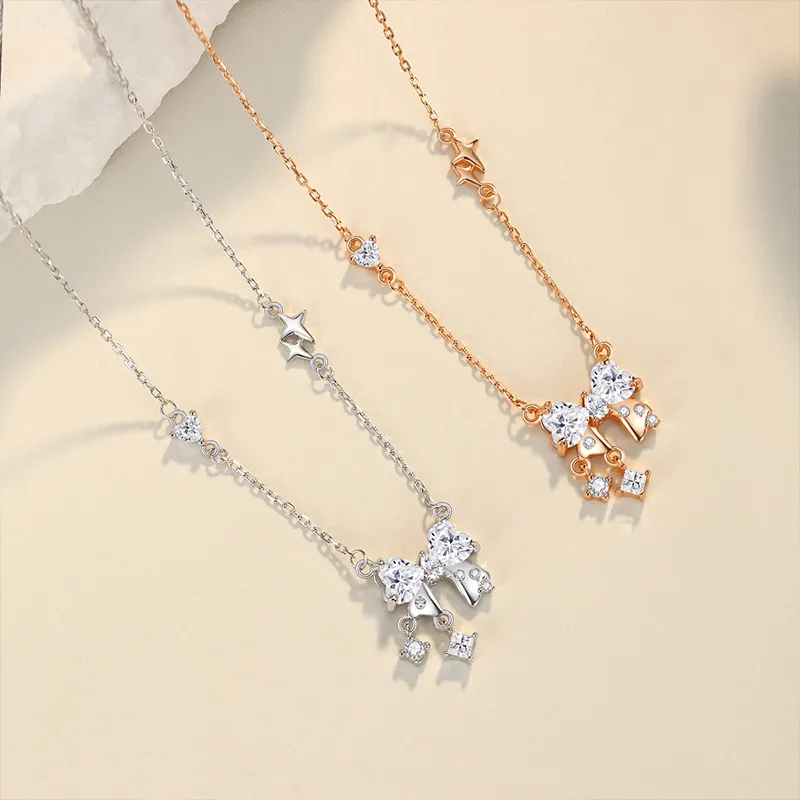 Ascending S925 Silver Necklaces Women's-2
