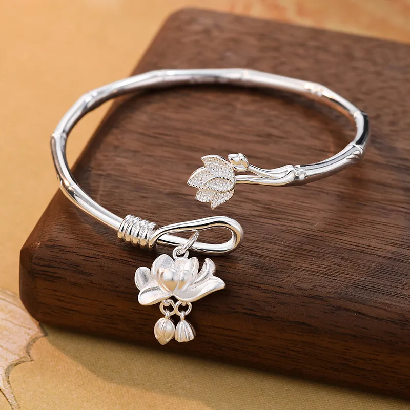 Ascending S999 Fine Silver Sterling Silver Bracelets Women's-1