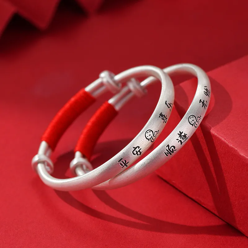Ascending S999 Fine Silver Bangles Kids'-3